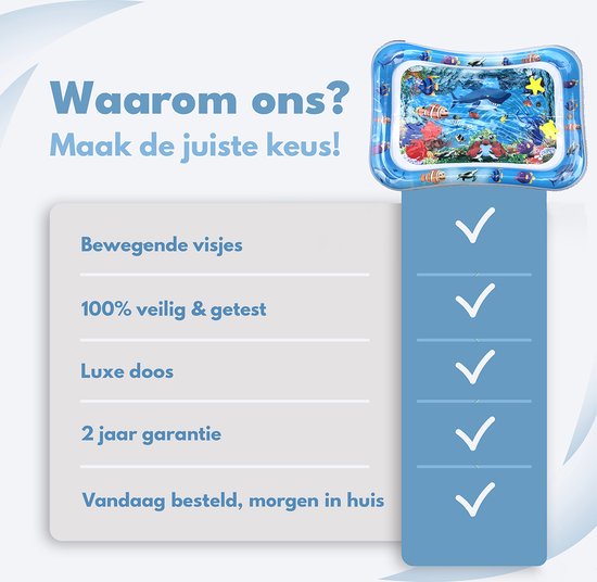 Spoused Waterspeelmat - Watermat - Speelmat baby - Speelkleed baby - Tummy Time - Luxe Geschenkdoos