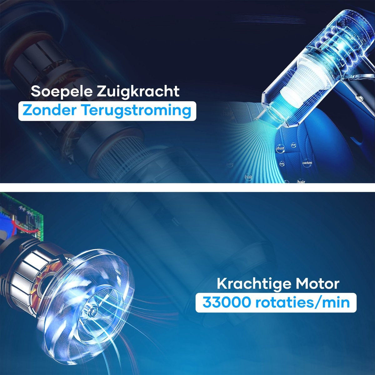 Matti Auto Stofzuiger - Draadloos - Oplaadbaar - Blaasfunctie - Multifunctioneel