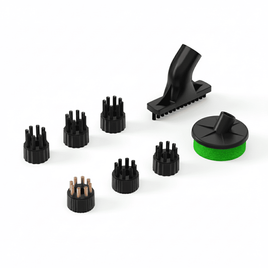 Techweise Vervangborstels Set - TS1 & TS2 Stoomreiniger - 8-delig - Nylon, Staal & Voegenborstel