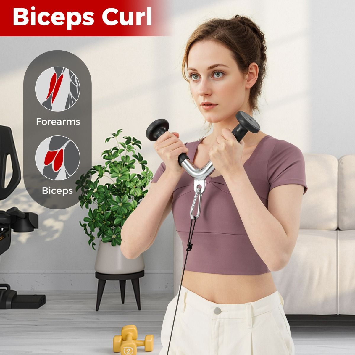 Coast Kabelmachine Accessoireset - V-handvat - Dubbel D-handvat - Triceps touw - Zwart en zilver