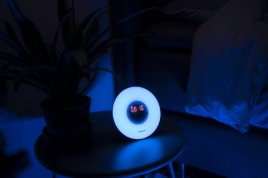 Grundig Wake Up Light - Nachtlampje met Tijdweergave - Lichtwekker met FM Radio en Natuurlijke Geluiden