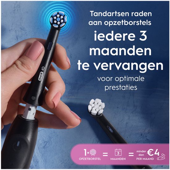 Oral-B iO Series Gentle Care Opzetborstels - Zwart - Voor Gevoelig Tandvlees - 8 stuks