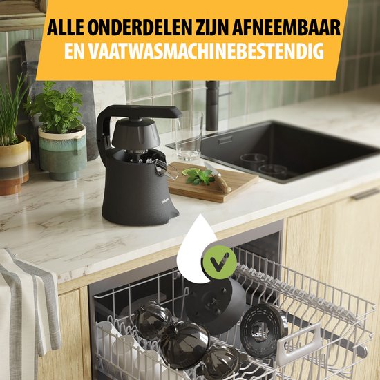 Tristar Citruspers Elektrisch - CP-3015 - 120W - Incl. 2 perskegels, pulpfilter, druppelstop, pershendel - Zwart