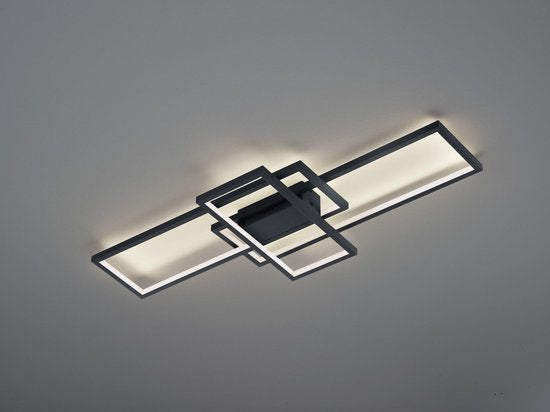 TRIO THIAGO - Plafondlamp - Antraciet - incl. 1x SMD 36 W - Snoerschakelaar - Zwenkbaar - FLEX - Connect