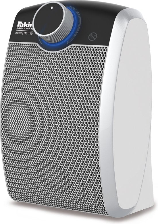 Fakir Trend HL 140 Keramische Kachel Ventilator - Elektrische Verwarming met 2 Verwarmingsniveaus - Wit/Zilver