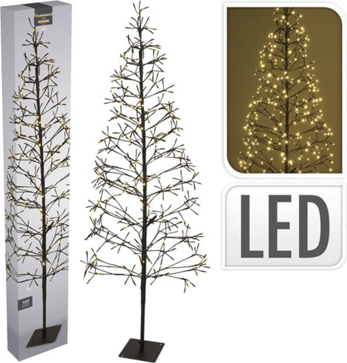 Ambiance Kerstboom Met 160 Led's 120 Cm