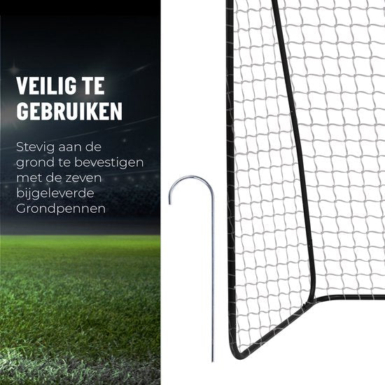 Umbro Voetbaldoel - Voetbal Goal 300 x 120 x 205 cm - Voetbalgoal Groot - Buitenspeelgoed voor Kinderen en Volwassenen - Snelle Montage - Voetbal Training Doel - Metaal - Zwart/ Geel
