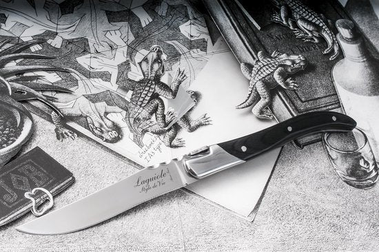 Laguiole Style de Vie Steakmessen Luxury Line - 6-delig - Zwart pakkahout