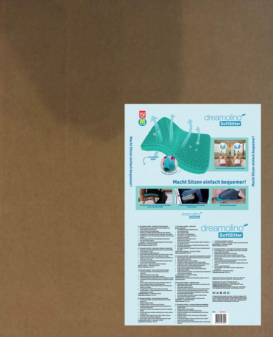 Dreamolino Soft Sitter Zitkussen - 2 Stuks – Comfortabel Gel‑Kussen met Ademend Honingraat‑Design – Drukverdelend & Atmend – Voor Stoel, Auto, Bureaustoel & Outdoor – 42×37×3,5 cm