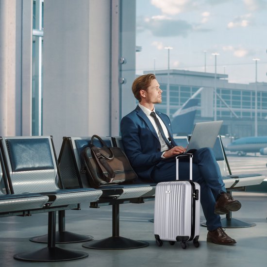 Slazenger Kofferset 2 Delig - Handbagage Trolley 26L en Ruimbagage Koffer 71L - Zilver