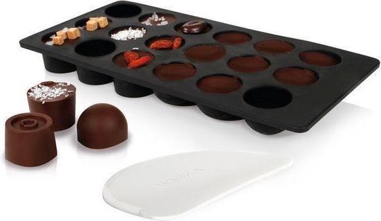Boska Choco Bonbon DIY Set - Maak Je Eigen Bonbons - Siliconen Mal - Zwart