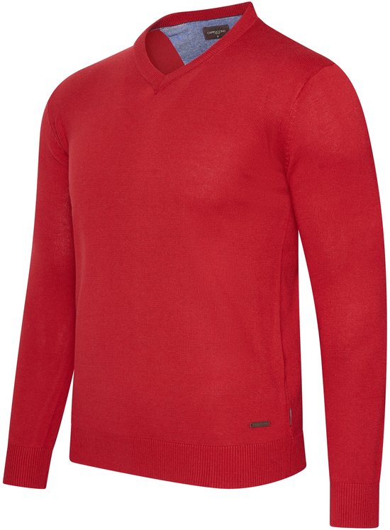 Cappuccino Italia - Heren Trui Salerno Pullover - Rood - Maat XXL