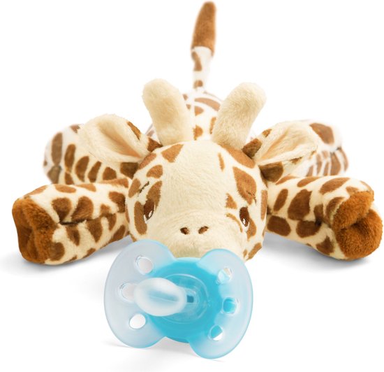 Philips Avent Knuffel Fopspeen - 0 tot 6 Maanden - 1 Speentje - Girafje - SCF348/11