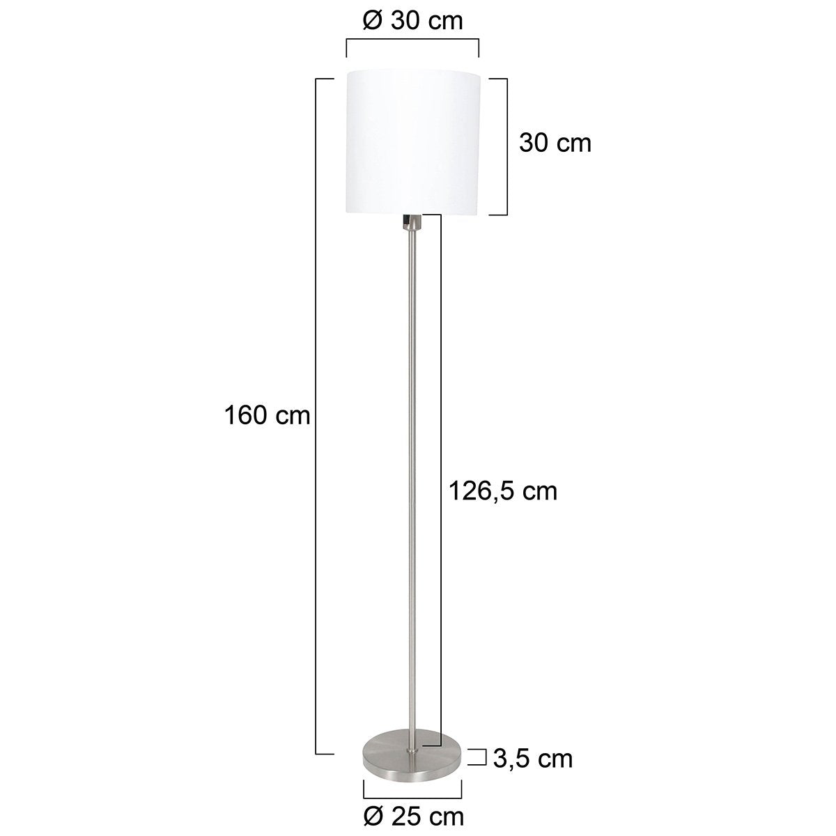 Vloerlamp Mexlite Noor - Staal