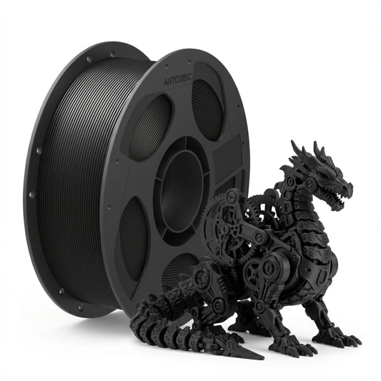 Anycubic PLA Basic Filament 1 kg - 1,75 mm ±0,02 mm - Navulling voor Herbruikbare Spoel - Zwart