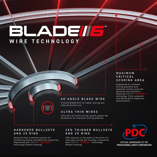 WINMAU - Blade 6 Triple Core Dartbord
