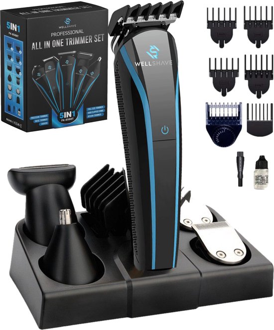 Wellshave 5 in 1 Baardtrimmer Mannen - Trimmer Baard en Lichaam - Bodytrimmer heren - Bodygroomer mannen