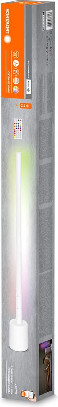 LEDVANCE SMART+ WIFI LED-hoekvloerlamp, slank, wit, 8W