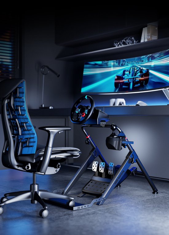 VDD Gaming - Sim racing - Racestuurstandaard - Sim racing cockpit - Opvouwbaar