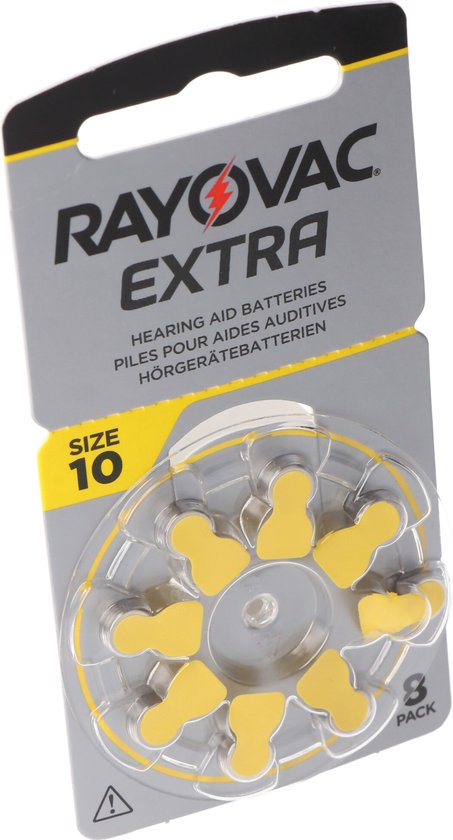 Rayovac Hoorbatterijen - 105 mAh - 1.45 V - 7.7x5.2mm - 8 Stuks