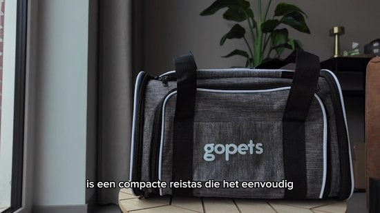 Gopets Draagtas Hond en Kat – Hondentas – Reistas – Kattentas – Geschikt Voor Vliegtuig – Tot 5,5KG – Grijs – 40 x 25 x 25 cm – M