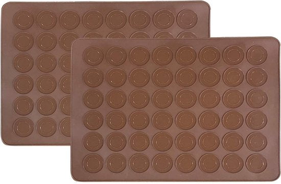 Macarons bakmat - Voor 48 stuks - Macaron - Siliconen bakvormen - Set - Vaatwasserbestendig - Ovenbestendig - Macarons mat - Ovenmat