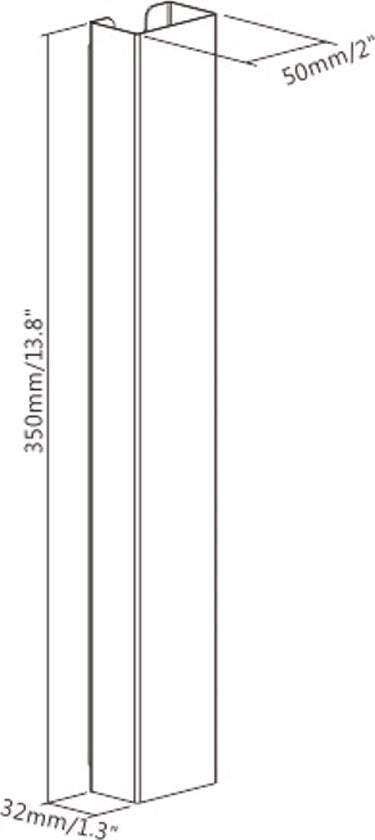 Kabel organizer voor bureau - Kleur: wit - 3x35x35 cm