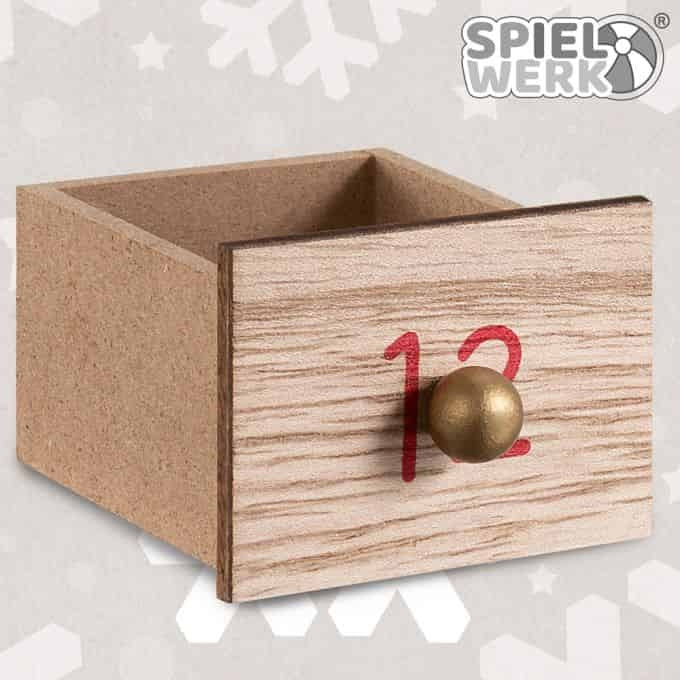 Spielwerk – Adventskalender - LED - Kerstman - MDF