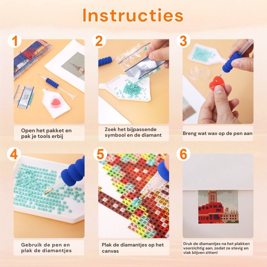 Rubye® Mini Diamond Paintings - 2 stuks - Set - Volwassenen - Diamond Painting Kinderen - Big Ben & Watermeloen Cocktail- 15x20cm