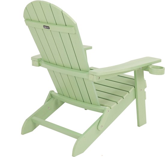 AXI Claire Adirondack Stoel Pastelgroen – Kunststof loungestoel met armleuningen – Opklapbaar - Hoge rugleuning - Tuinstoel - 84,5 x 77 x 95,5 cm - Duurzaam & weerbestendig