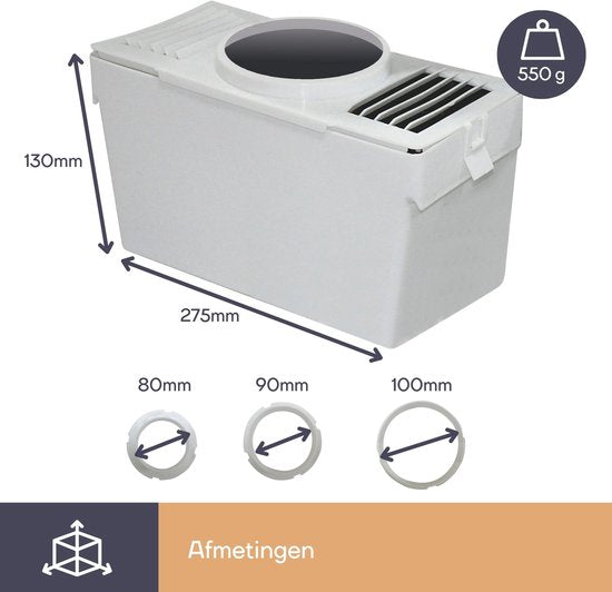 Perel Universele condensopvangbak, voor droogkast zonder afvoer, incl. 1.5 m slang en 2 slangklemmen, wit