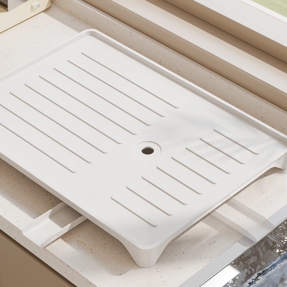 Maxcook Opvouwbaar Afdruiprek - 2-laags RVS - Met Lekbak - 42 × 32 × 30 cm