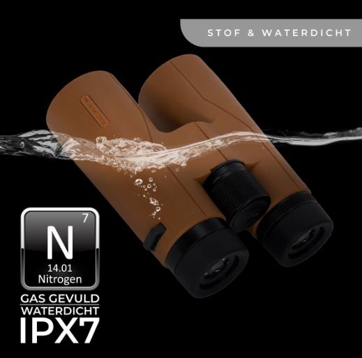 Nordwald 10x42 Verrekijker - Cognac - Met Smartphoneadapter