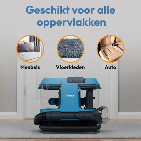 BOLLIT 4-in-1 600W Compact Tapijtreiniger – Vlekkenreiniger & Bank Reiniger – Voor Bank, Auto, Matras – Waterstofzuiger - Meubelreiniger – Reinigingsmachine – Zetelreiniger – Matrasreiniger - Textielreiniger