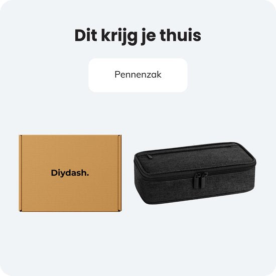 Diydash Etui - Pennenzak - Pennenetui - Schooletui - Grote Etui - Schoolspullen - Trousse Scolaire - Voor meisjes, jongens en volwassenen - Zwart