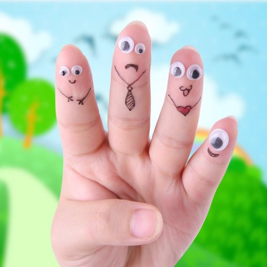 Faas Wiebeloogjes - 450 stuks - Zelfklevende Hobby Oogjes - Knutselen voor Kinderen - Verschillende Groottes