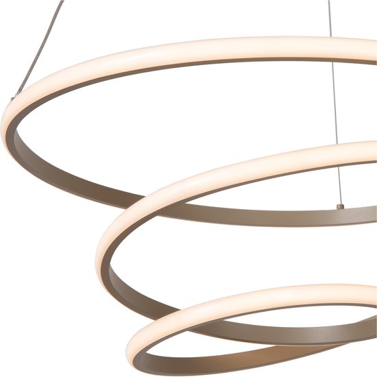 Lucide ESPIRAL - Hanglamp - LED Dimbaar - CCT - 1x40W 2700K/4000K - Taupe - Essential