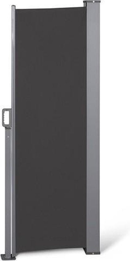 909 Outdoor - Uitschuifbaar Zonne- / Windscherm - Zwart - 170 x 300 cm - Roll-back Functie - Polyester - Weerbestendig - Uv-bestendig