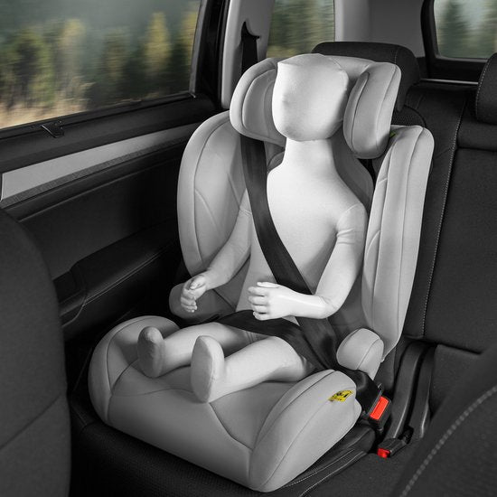tectake® Kinderautostoeltje i-Size Goedgekeurd - ISOFIX Autostoel tot 36 kg - Veiligheid en Comfort voor Kinderen- YB805A - lichtgrijs