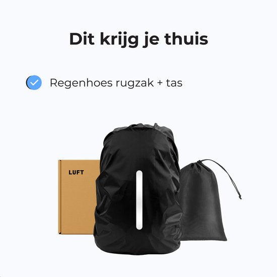 Regenhoes rugzak - 100% waterdicht - Rugtas - Flightbag voor backpack - Schooltas - 25 tot 35 liter