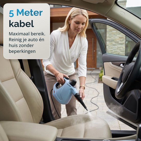 Joyware® 18-in-1 Stoomreiniger S2 – Handstoomreiniger met Steam Lock – Tapijtreiniger & Vlekkenreiniger voor Bank, Badkamer & Bekleding – Steam Cleaner – 1050W – 450ML