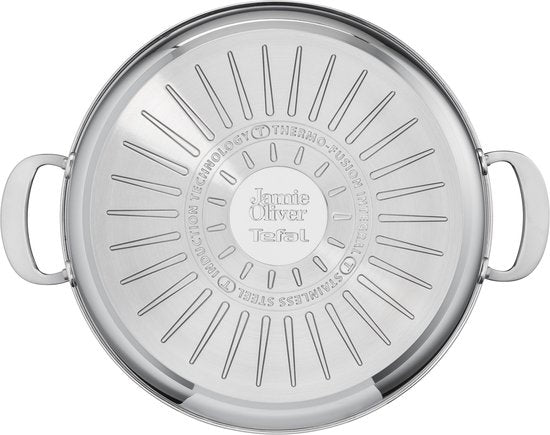 Jamie Oliver by Tefal Cook's Classic - Pannenset - 4-delig - Met Deksel - Inductie - RVS - Geschikt voor alle warmtebronnen