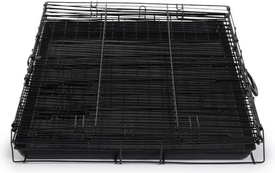 Hondenbench - XL - 91 x 56 x 63 cm - Opvouwbaar - Metaal, Plastic - Zwart - VI Online Products