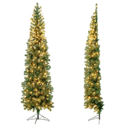 Coast Halve Kunstkerstboom met LED Groen – 60 x 210 cm – 450 Takpunten en 150 Warmwitte Lampjes