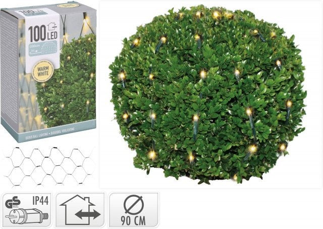 DecorativeLIghting Buxus Netverlichting - 100 LED's - warm wit
