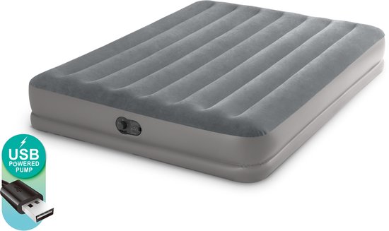 Intex Prestige Mid-Rise luchtbed - Queensize - Ingebouwde elektrische pomp - 203x152x30cm - 2 persoons