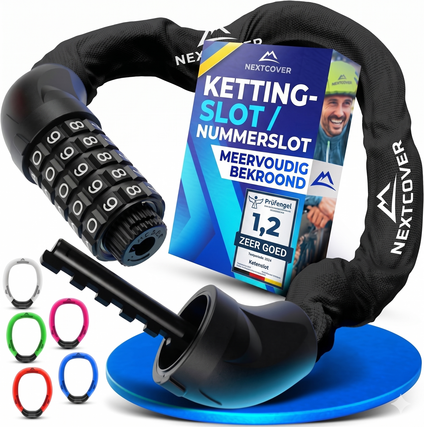 Nextcover LockOne Fietsslot - Met Sleutel - Hoge Veiligheid - Zwart