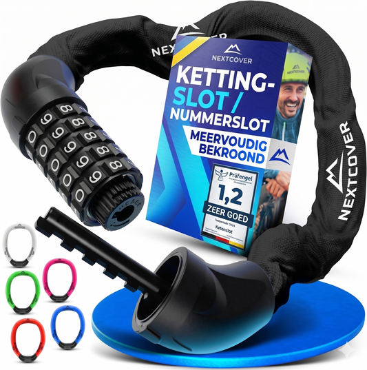 Nextcover LockOne Fietsslot - Met Sleutel - Hoge Veiligheid - Zwart