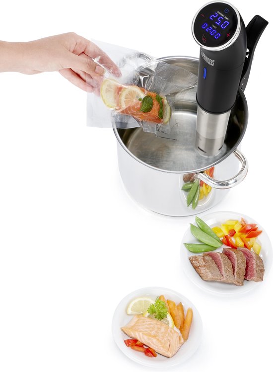 Princess 267003 Sous Vide Stick - IPX7 Waterdicht - Sous vide koker - Nauwkeurige temperatuurinstelling - Touchscreen - 1200W