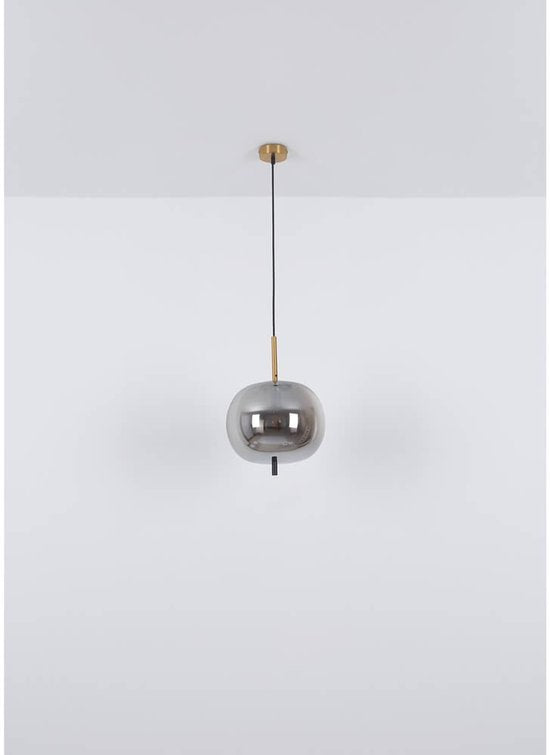 Hanglamp Glas Smoke | E27 | Zwart | Glazen bol | Glas bol | Woonkamer | Eetkamer